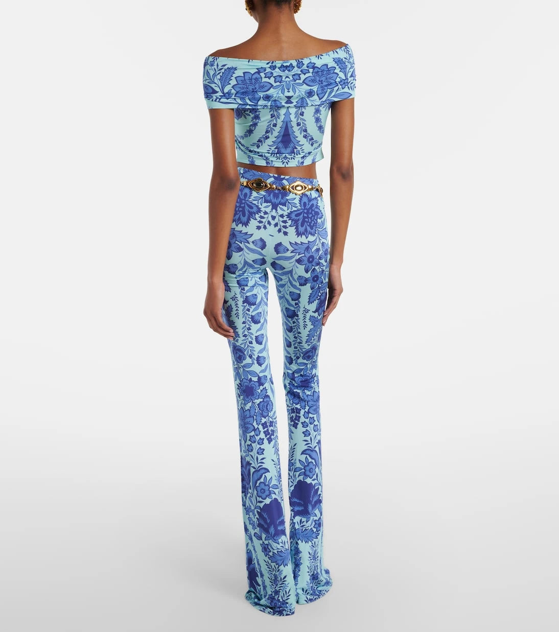 Etro - بنطال ضيق جيرسيه مطبوع بقصّة واسعة