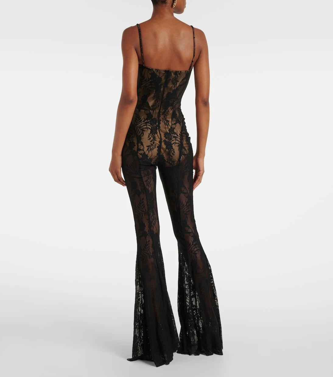 Norma Kamali - Lace flared jumpsuit