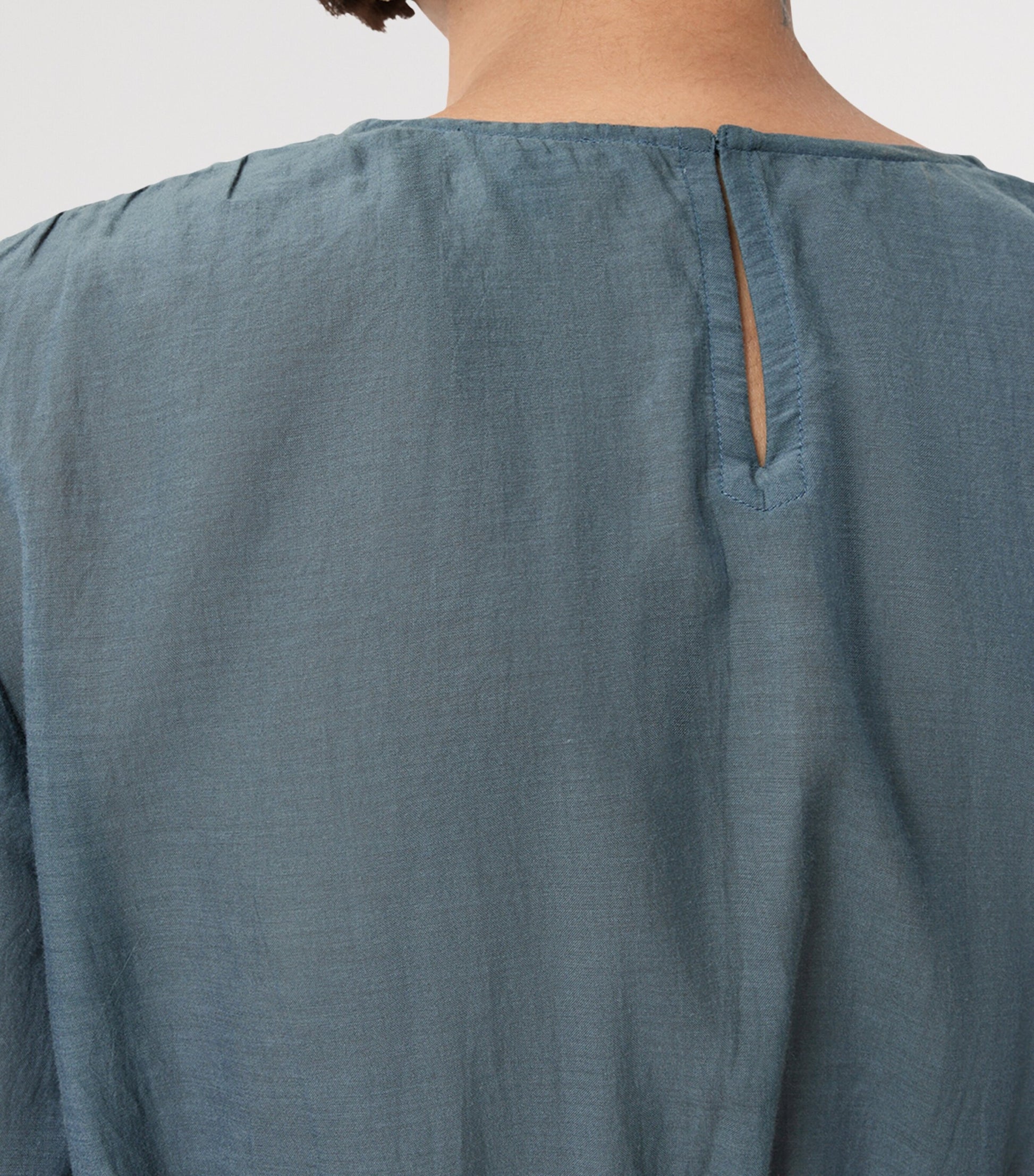 AllSaints Blue Gathered Melani Blouse