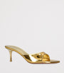 Gold Leather Jeanne Heeled Mules 60
