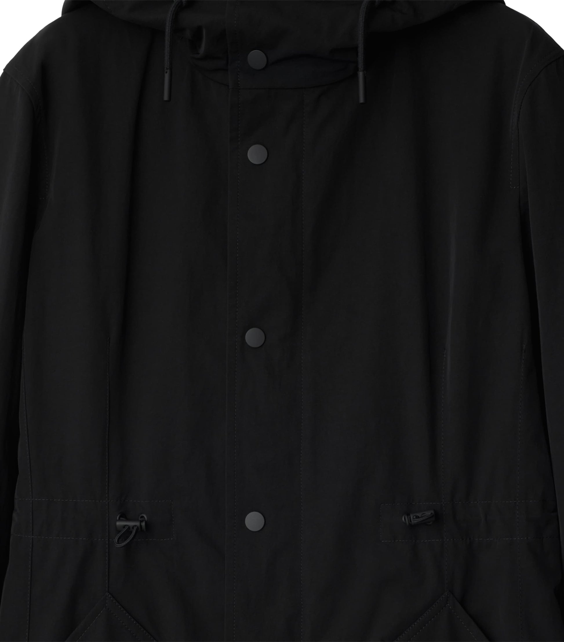 Black Nylon-Cotton Parka Jacket