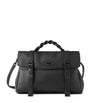 Mulberry Black Oversized Leather Alexa Cross-Body Bag