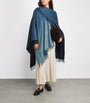 Blue Cashmere Ombré Cape