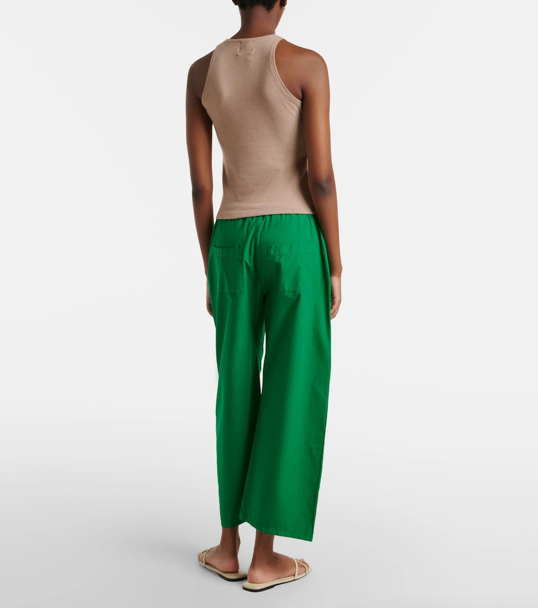 Leset - Kyoto cropped cotton wide-leg pants