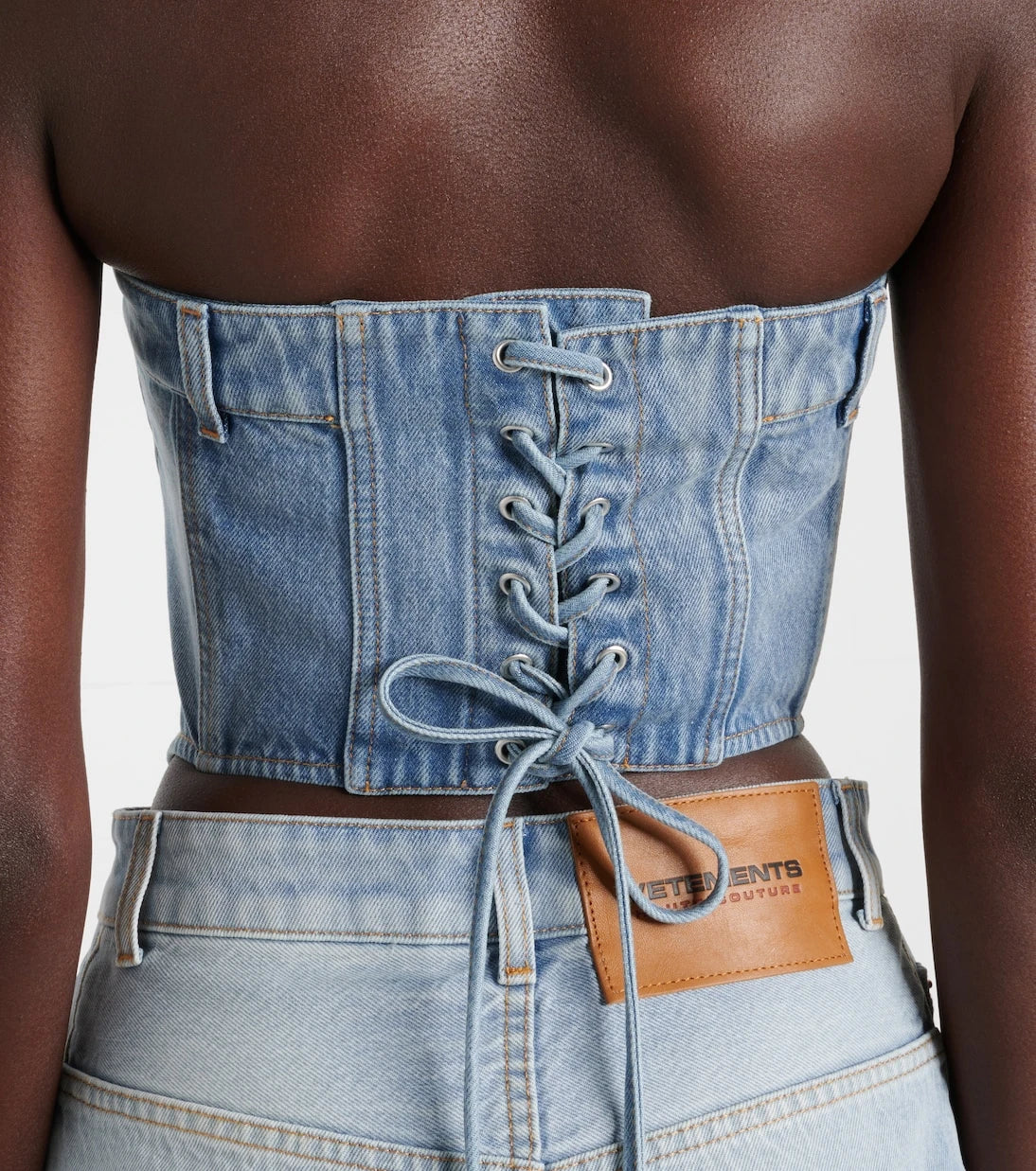 Vetements - Cotton denim corset