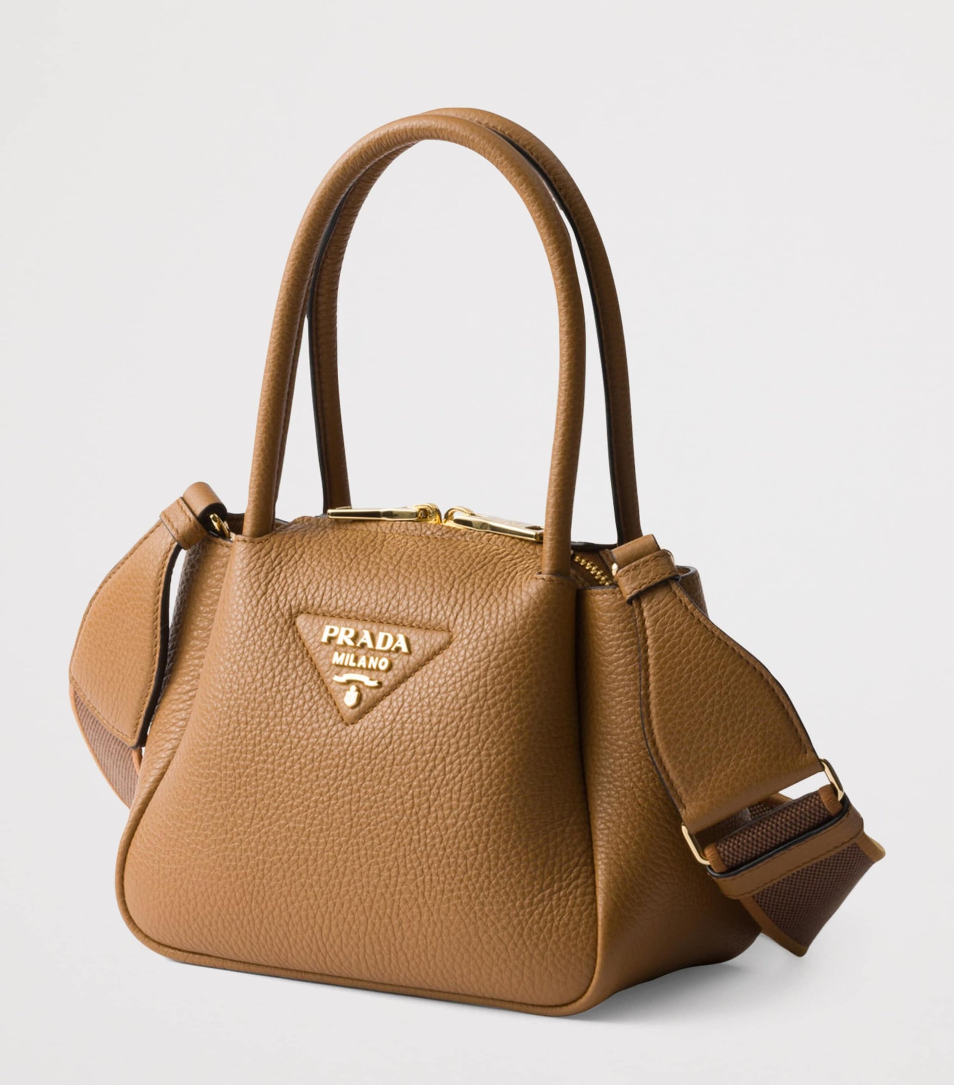 Prada Brown Mini Leather Top-Handle Bag