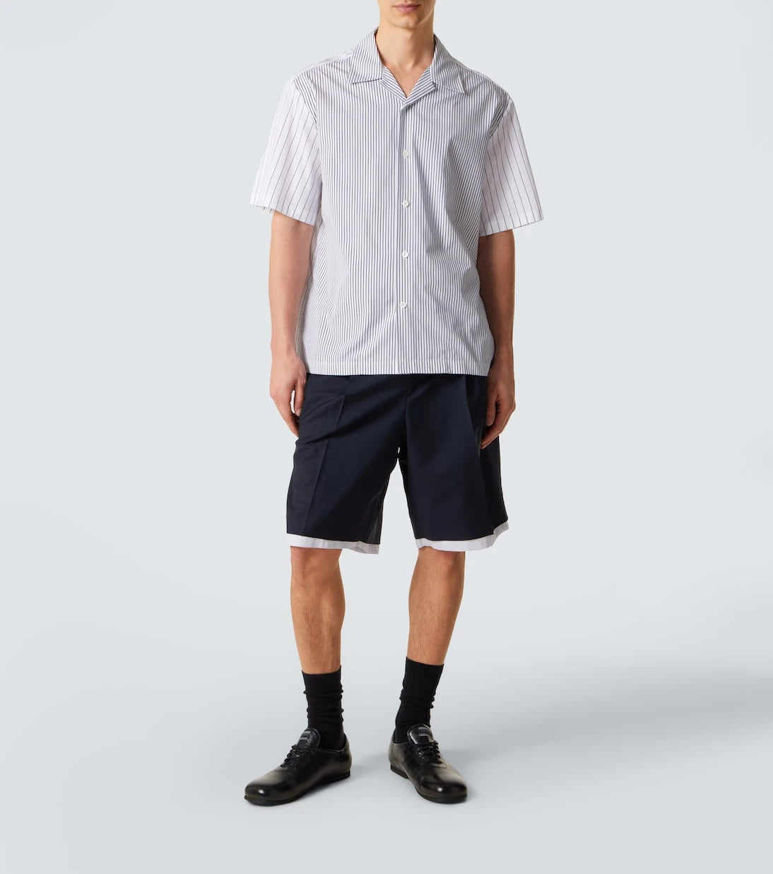 Jil Sander - Striped cotton bowling shirt