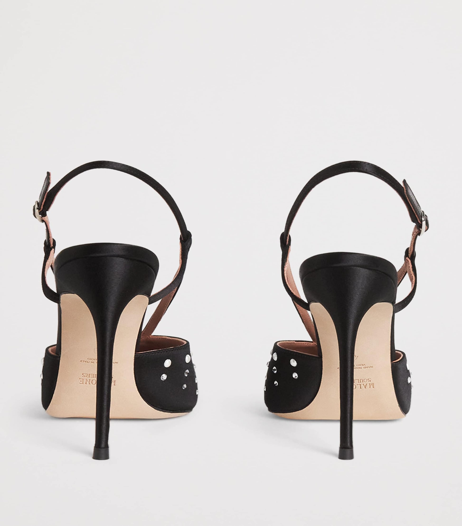 Satin Moore Slingback Pumps 90