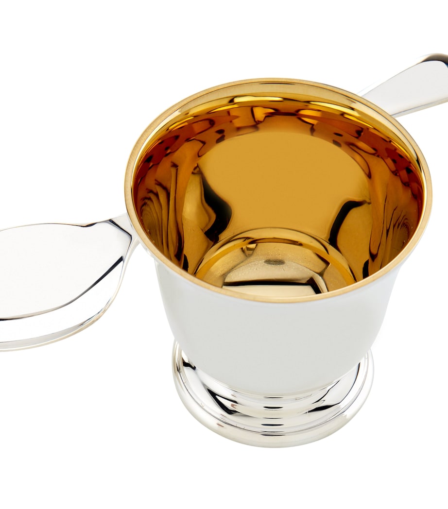 Sterling Silver Egg Cup and Spoon in Presentation Case