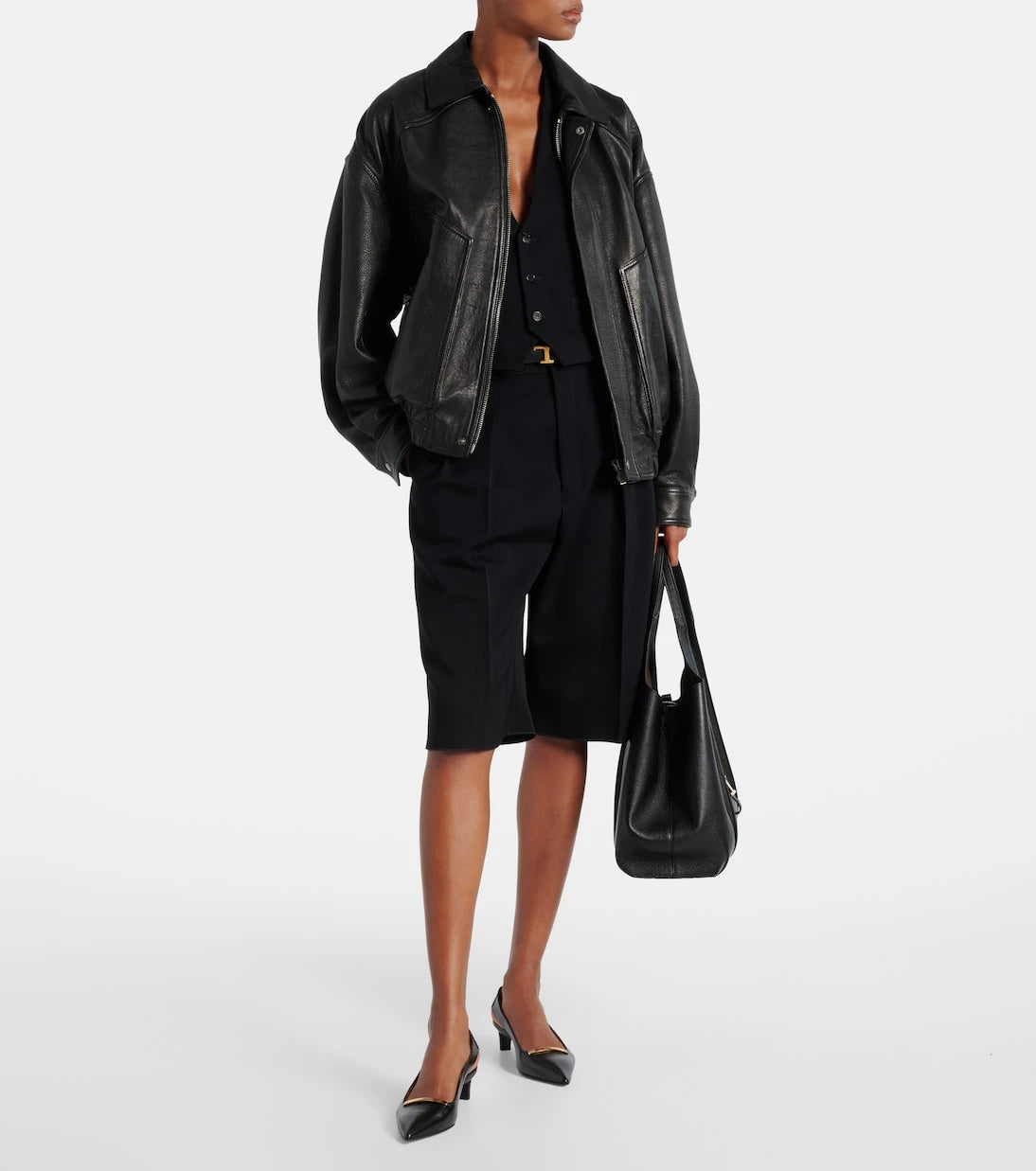 Tod's - Barretta 40 leather slingback pumps