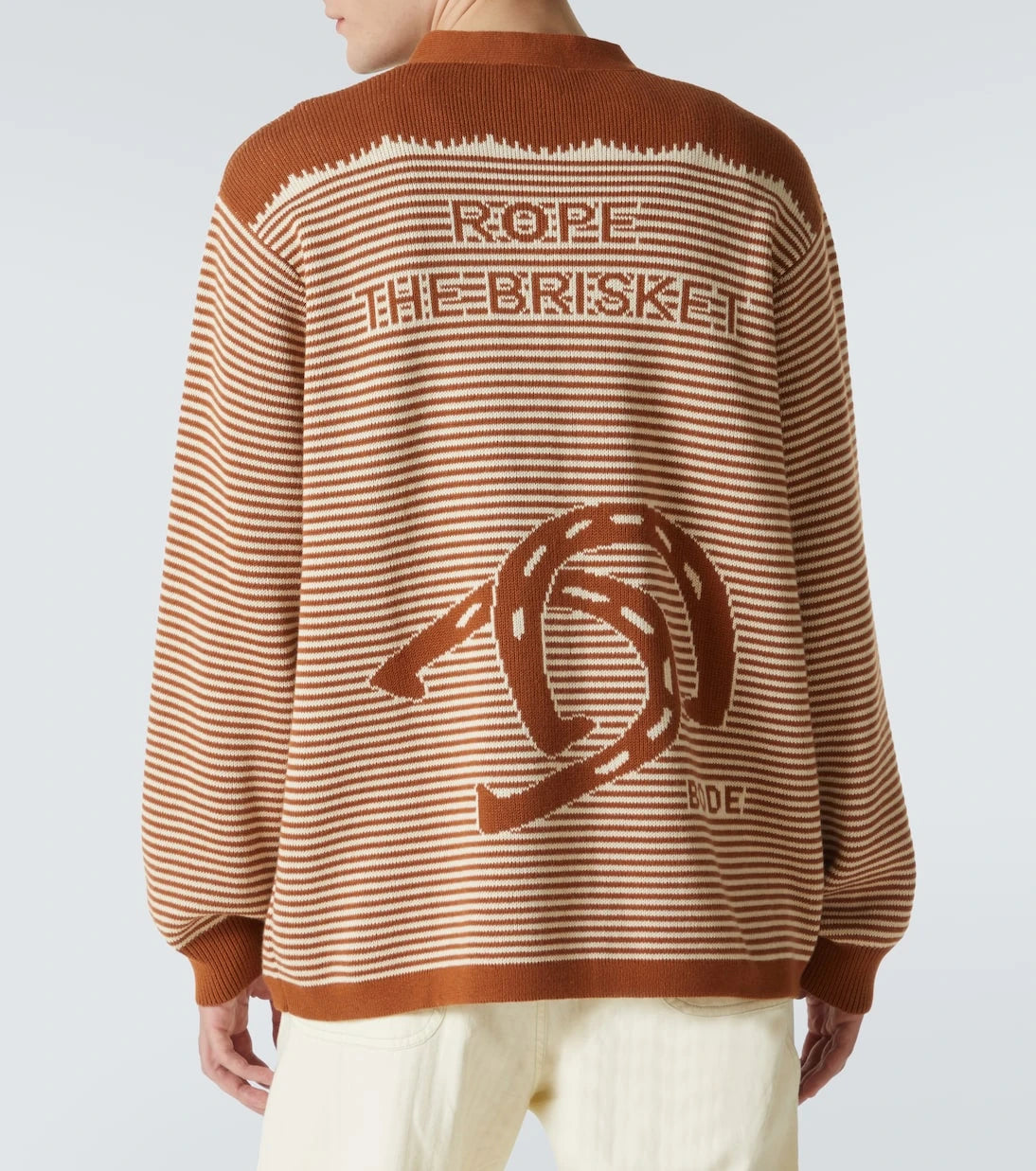 Bode - Buckaroo striped cotton cardigan