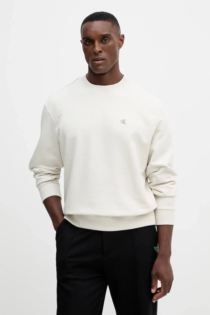 Calvin Klein Jeans Erkek Pamuklu Sweatshirt