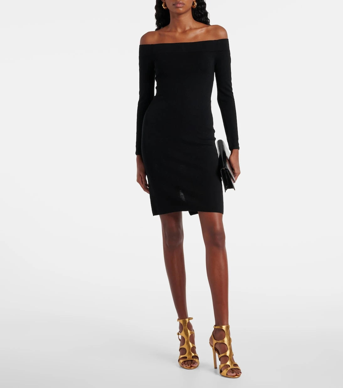 Tom Ford - Off-shoulder cashmere and silk minidress