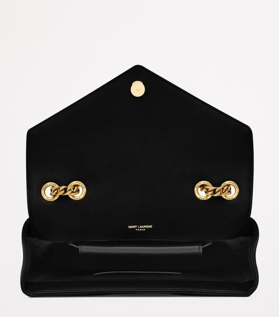 Saint Laurent Black Small Loulou Matelassé Shoulder Bag