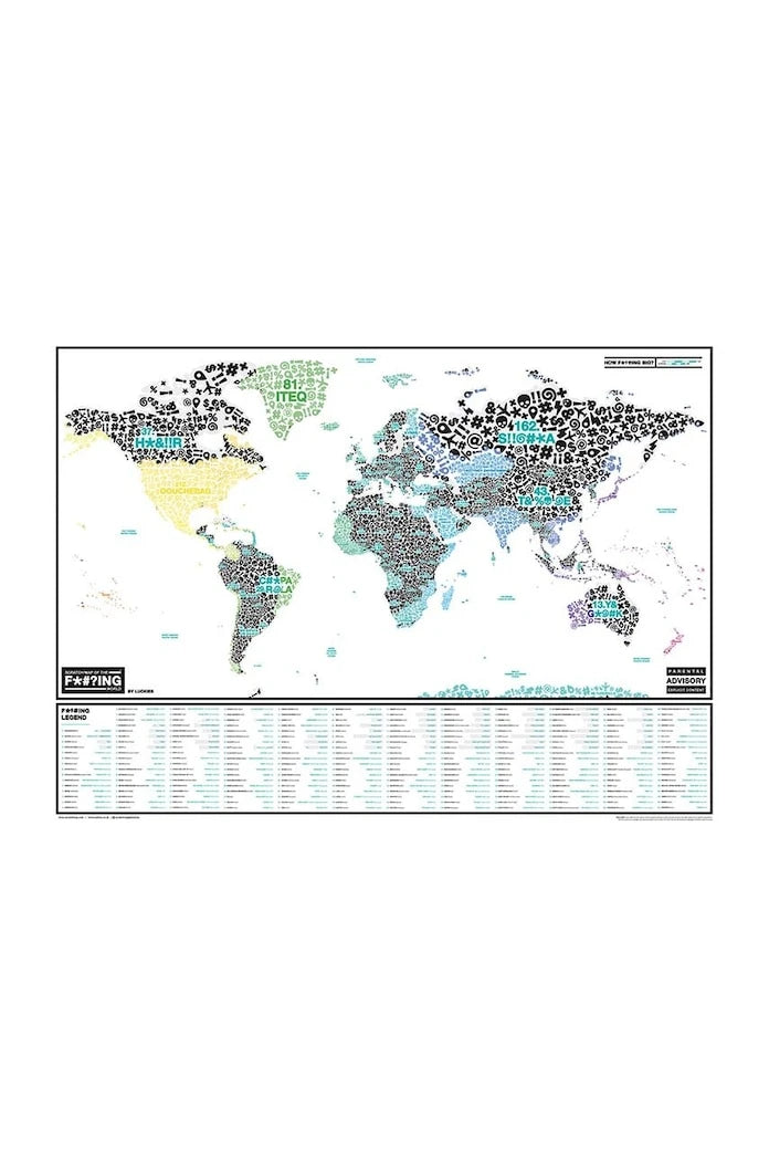 Скреч карта Luckies of London F*#?ING Scratch Map