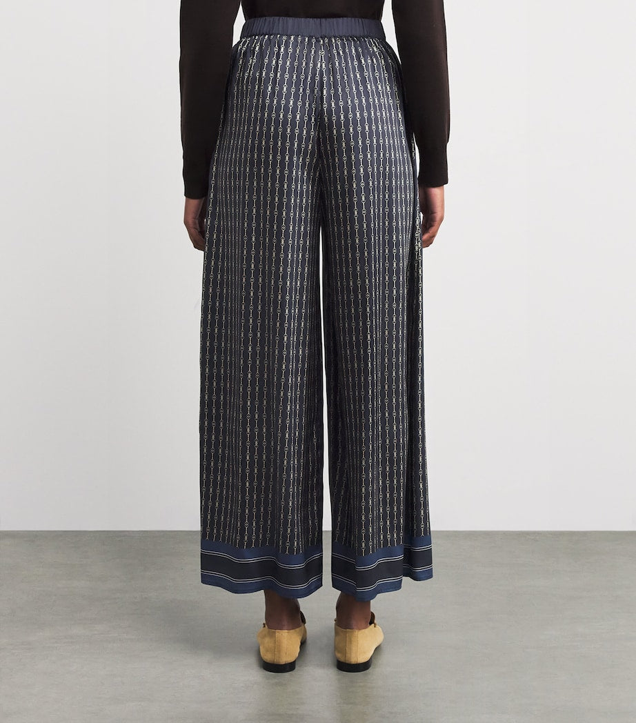 Claudie Pierlot Black Wide Leg Printed Trousers