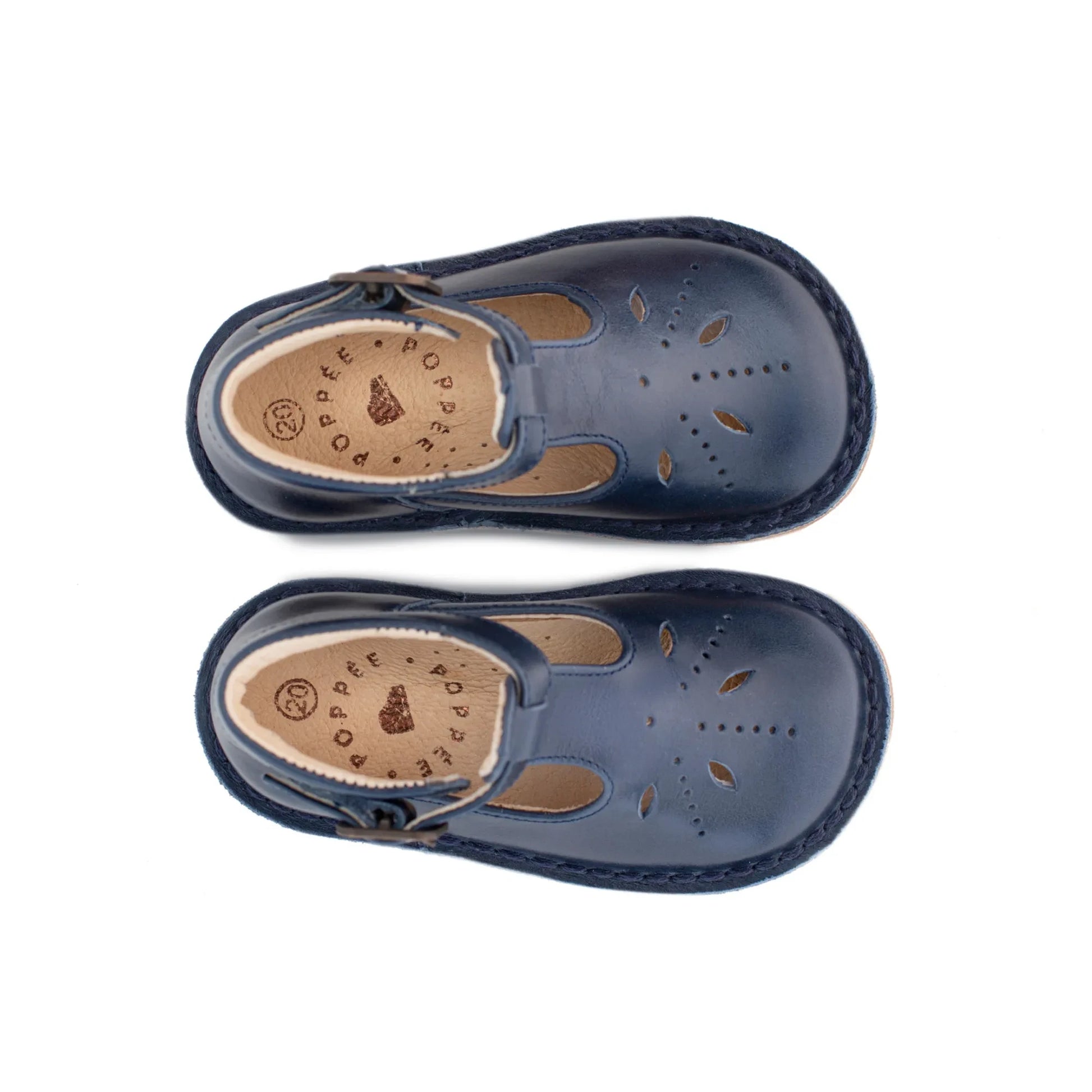 Poppée - Mid Openwork Mary Janes | Navy blue