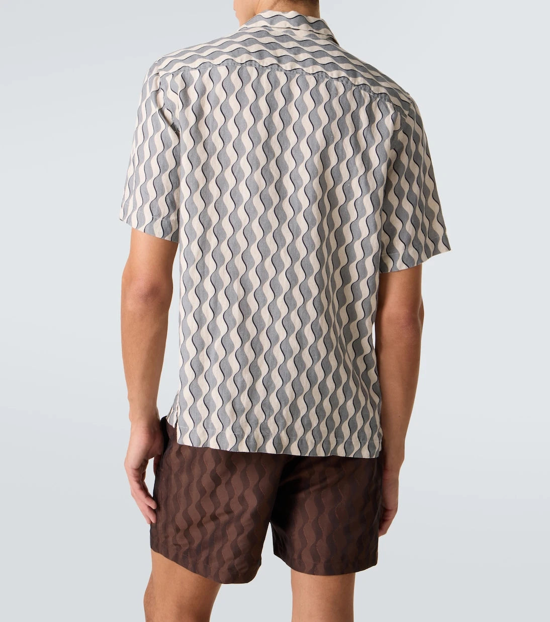 Frescobol Carioca - Roberto printed linen bowling shirt
