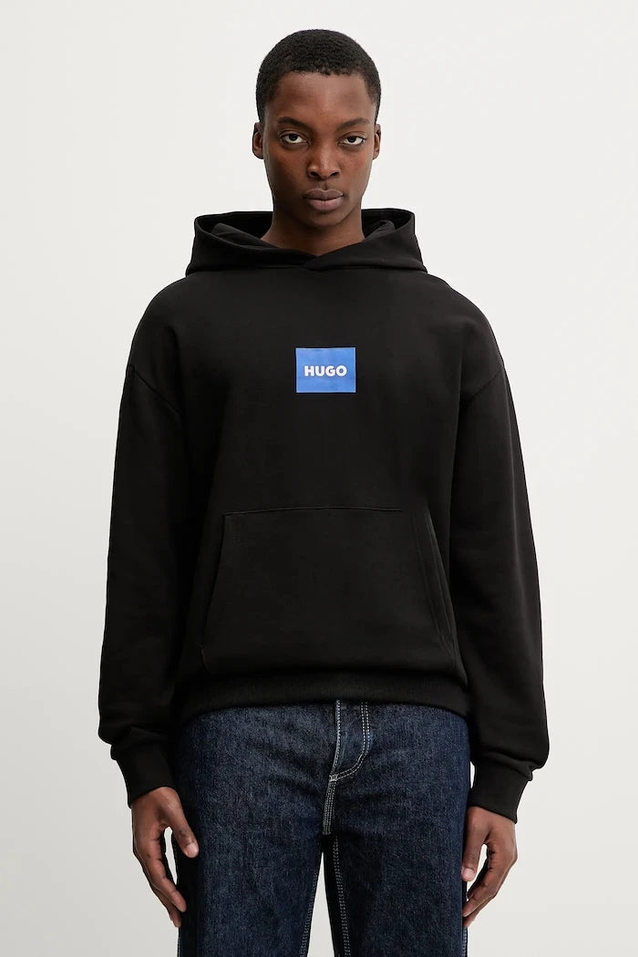 HUGO Blue erkek pamuklu kapüşonlu sweatshirt Nayohood