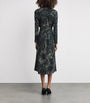 Victoria Beckham Black Printed Dolman Midi Dress