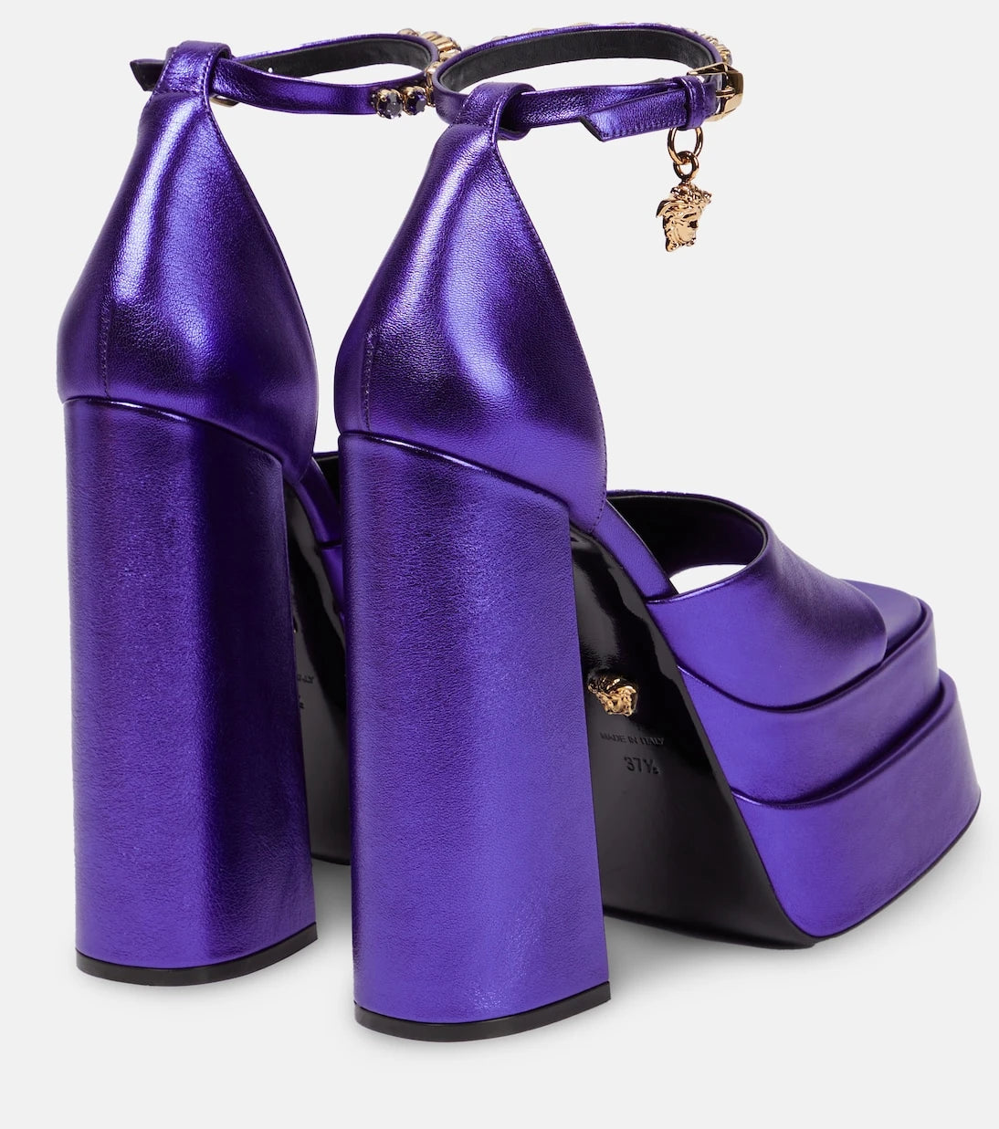 Versace - Medusa Aevitas leather platform sandals