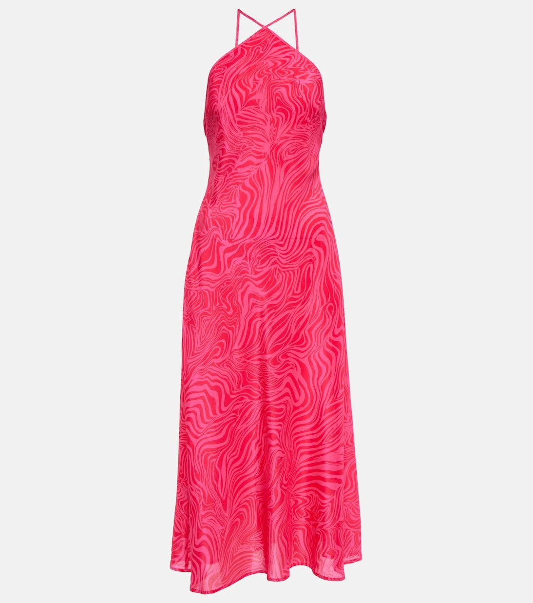 Rixo - Opal silk halterneck midi dress