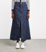 Maje Blue Denim Midi Skirt