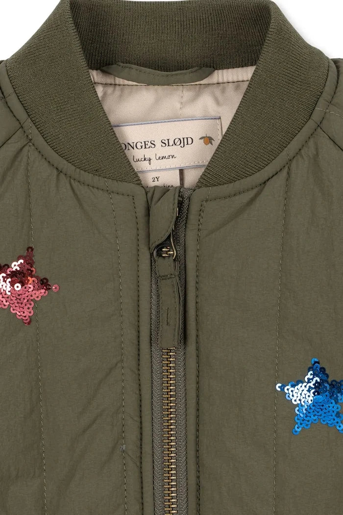 Детско яке бомбър Konges Sløjd JUNO SEQUIN BOMBER JACKET