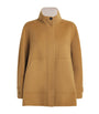 Yellow Virgin Wool High-Neck Coat