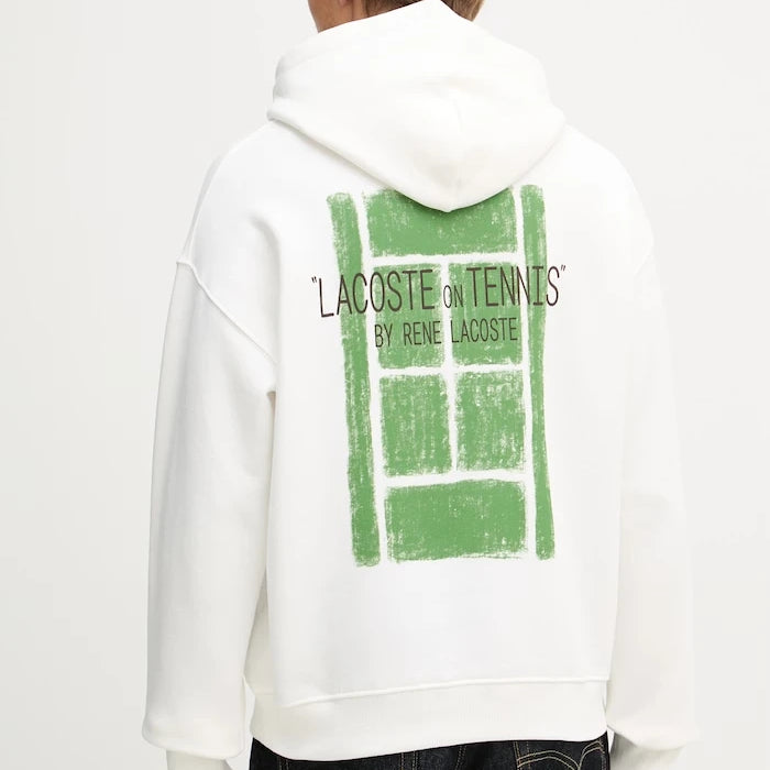 Lacoste erkek pamuklu kapüşonlu sweatshirt