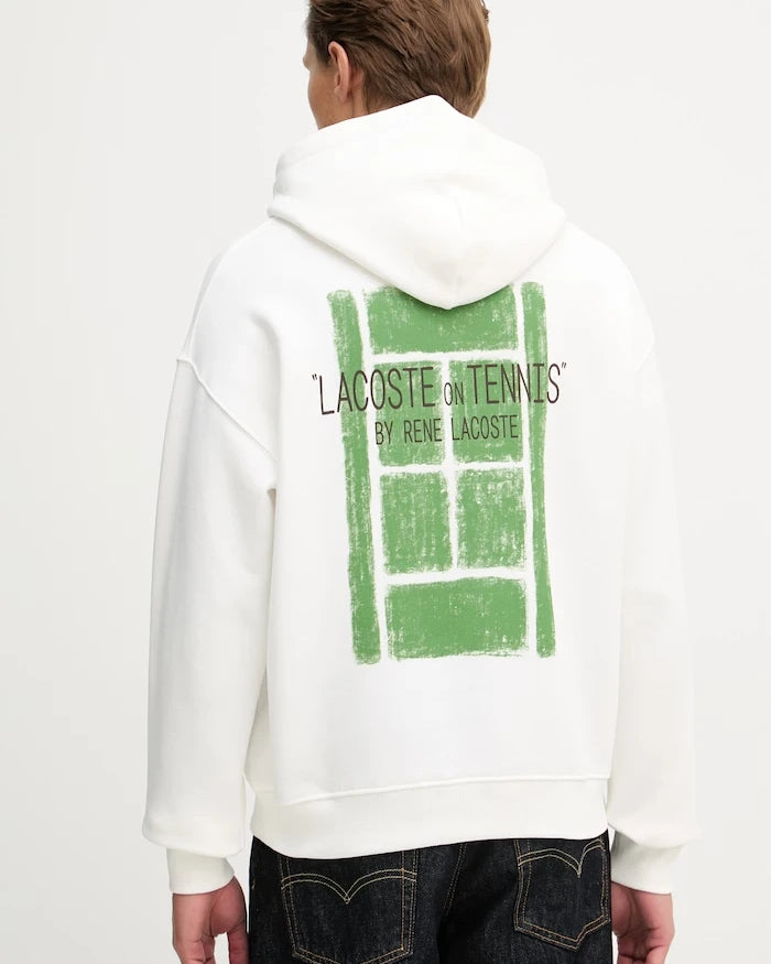 Lacoste erkek pamuklu kapüşonlu sweatshirt