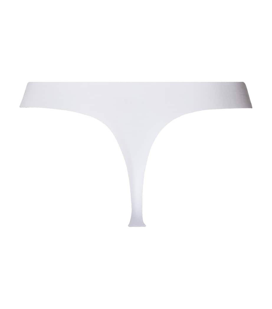 White Invisible Cotton Thong