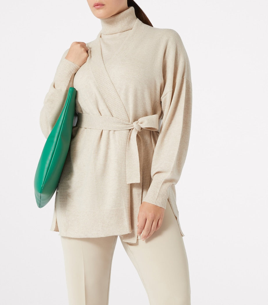Beige Cashmere Echi Cardigan