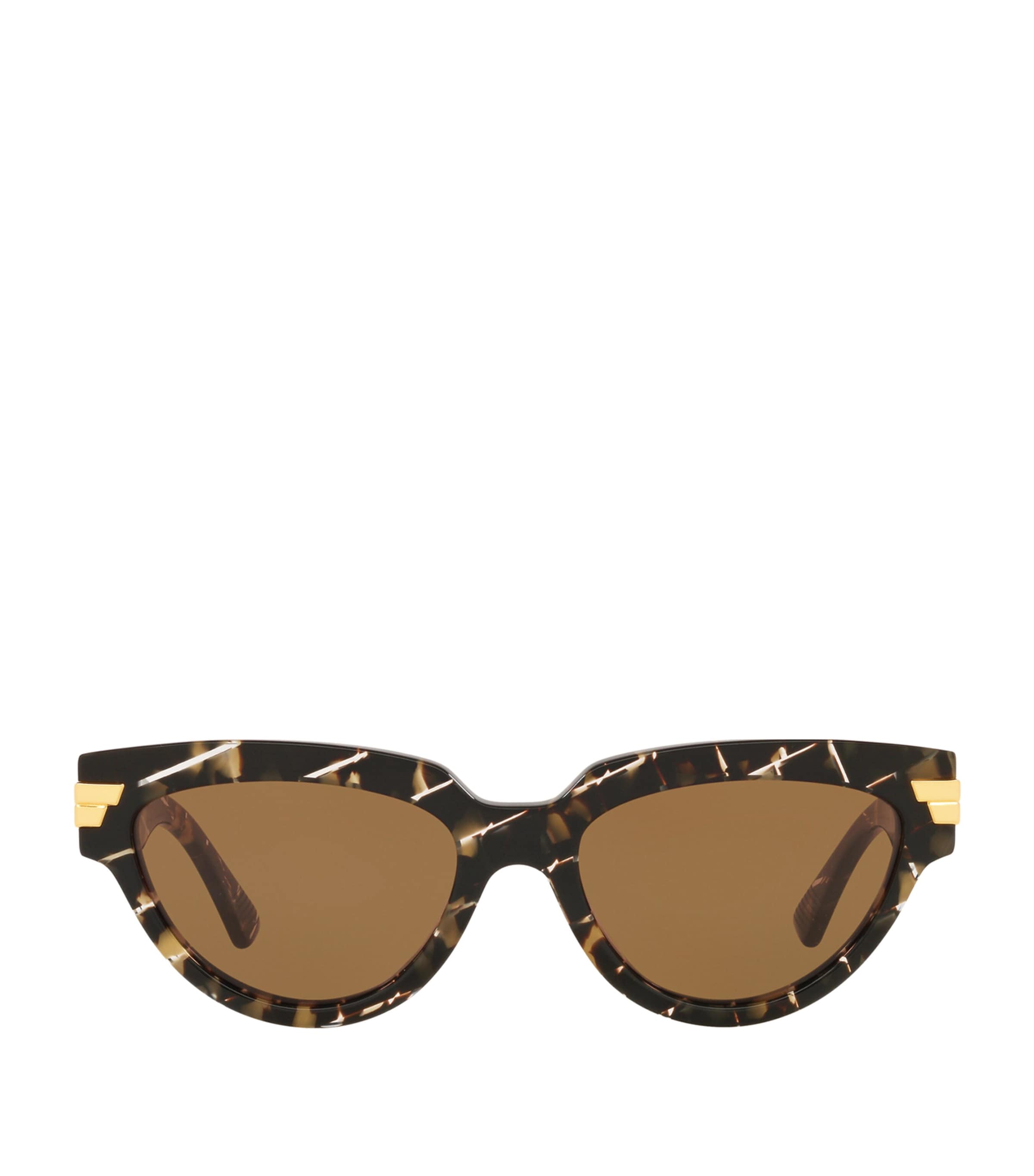 Bottega Veneta Brown Round Sunglasses