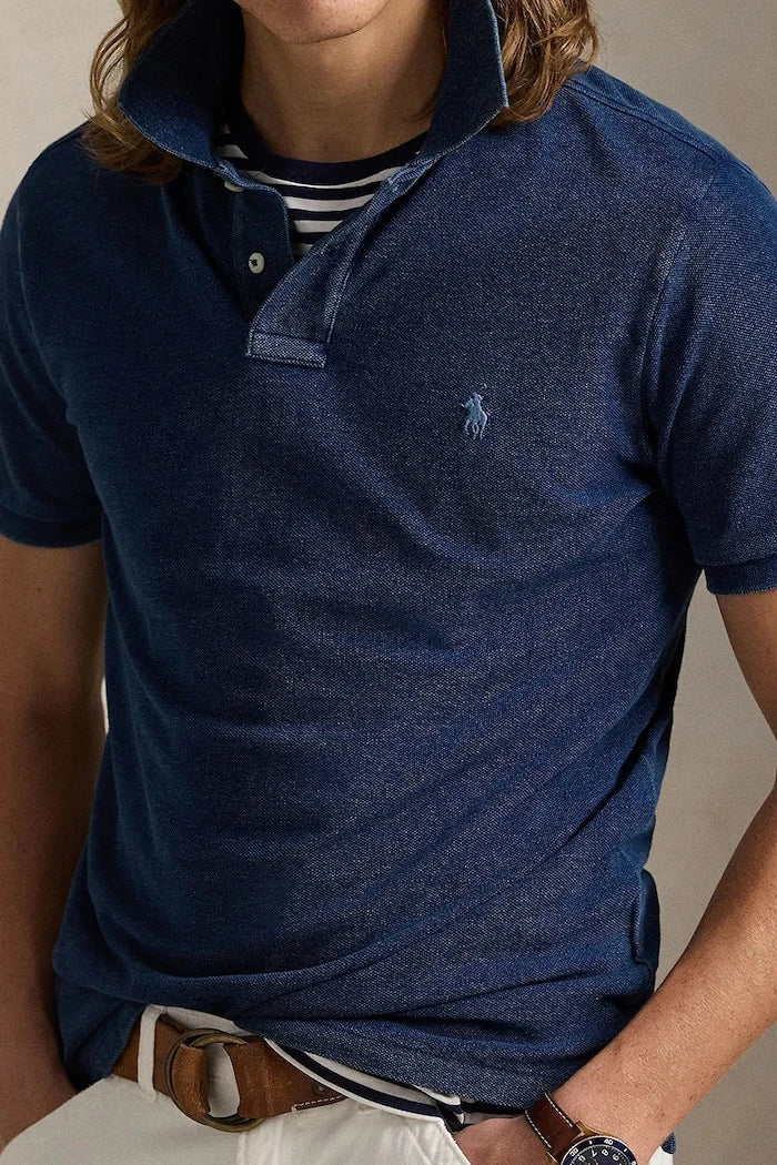 Памучна тениска с яка Polo Ralph Lauren