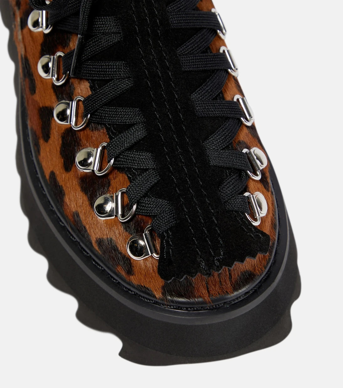 Junya Watanabe - Leopard-print calf hair ankle boots