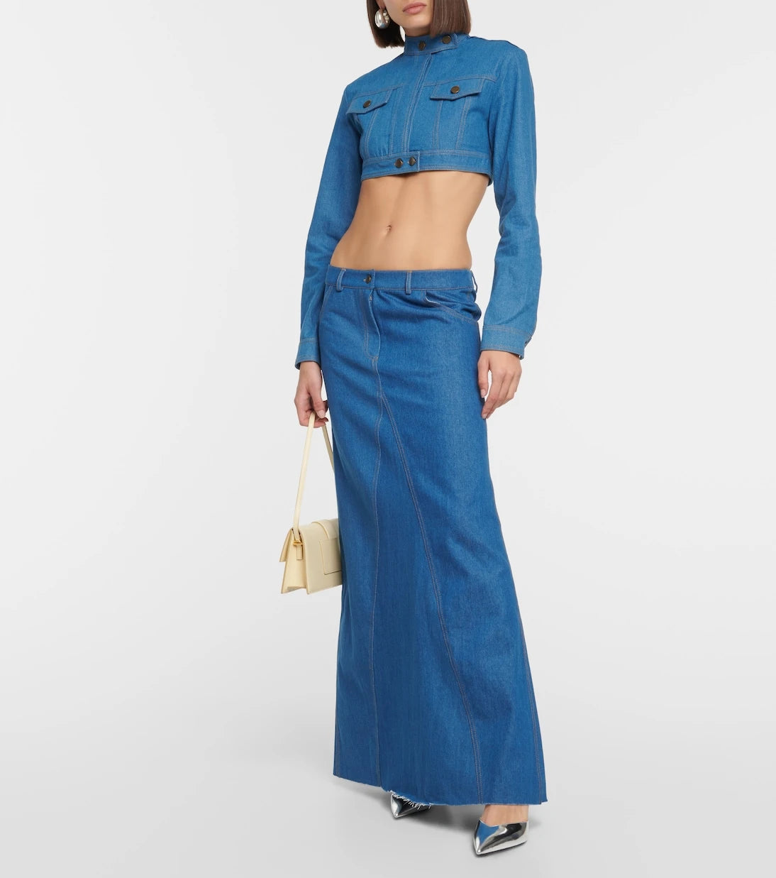 Aya Muse - Pilla cropped denim jacket