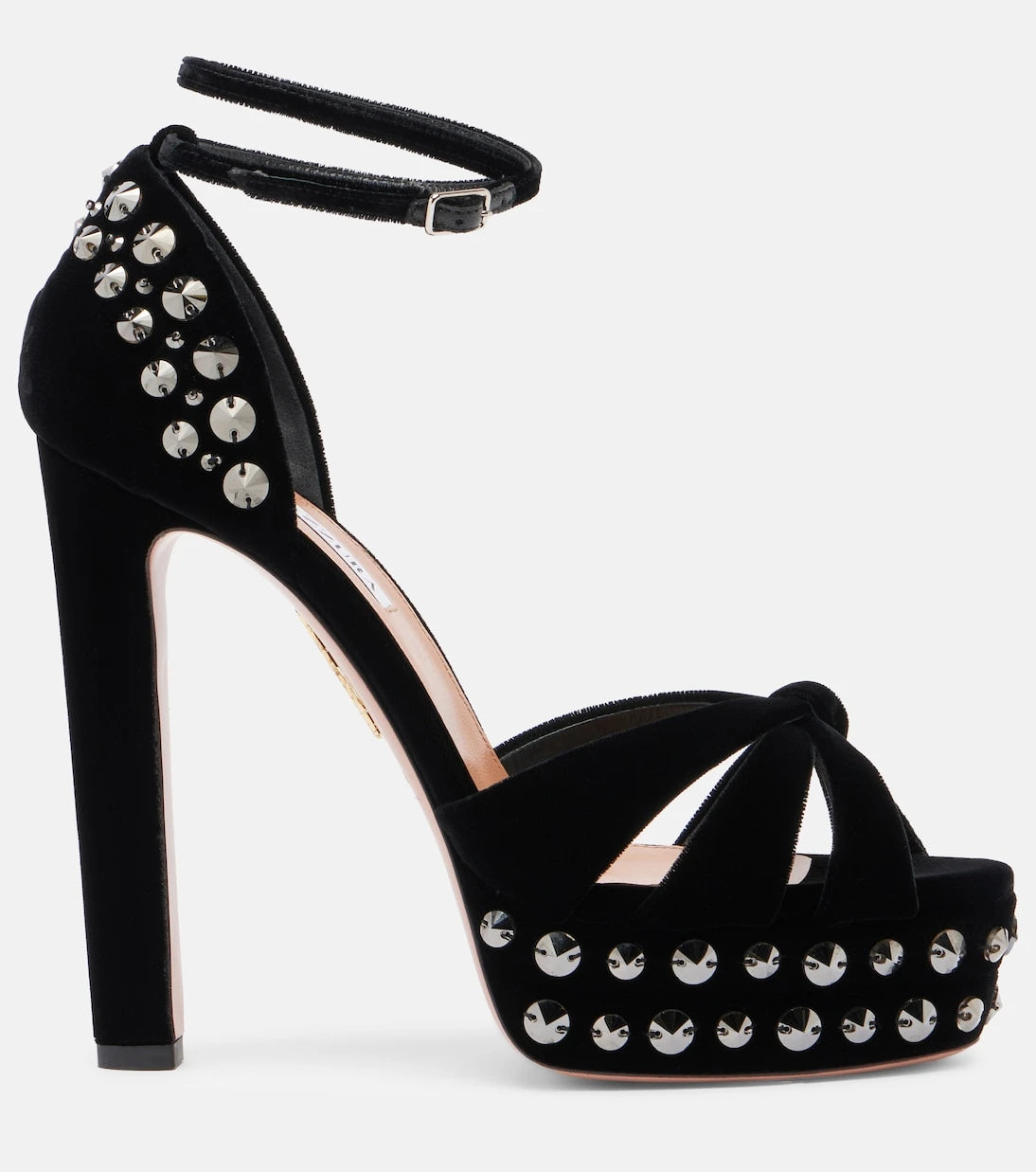 Aquazzura - Cosmic Love 130 studded platform sandals