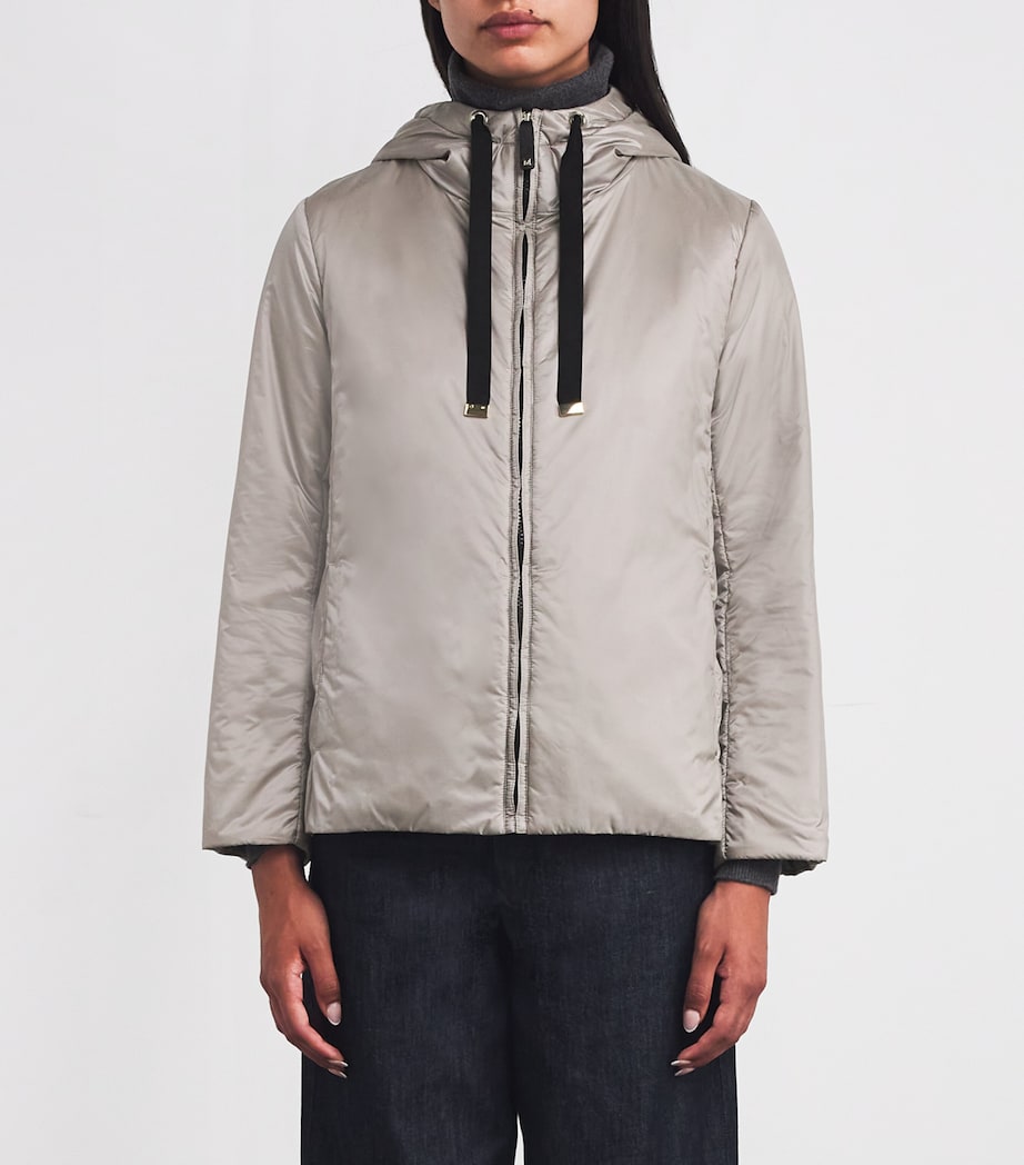 Max Mara Grey The Cube Hooded Puffer Jacket