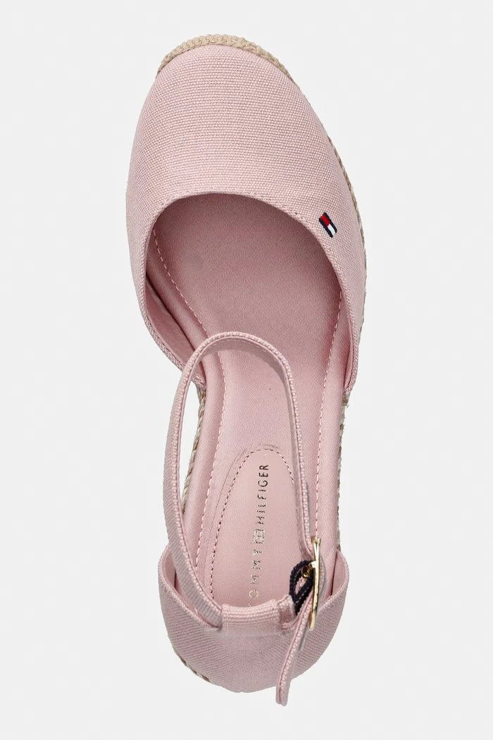 Tommy Hilfiger kadın dolgu topuk espadril FLAG HIGH WEDGE ESPADR CLOSED TOE