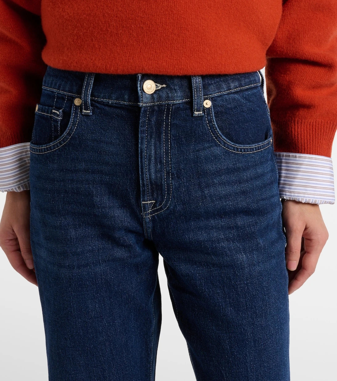 7 For All Mankind - Tess high-rise straight jeans