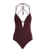 Burgundy Beaded Leila Swimsuit