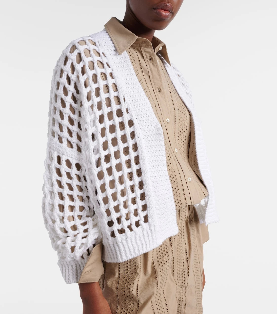 Brunello Cucinelli - Open-knit cotton cardigan
