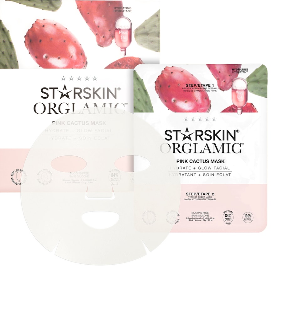 STARSKIN Orglamic Pink Cactus Face Mask (Pack of 4)