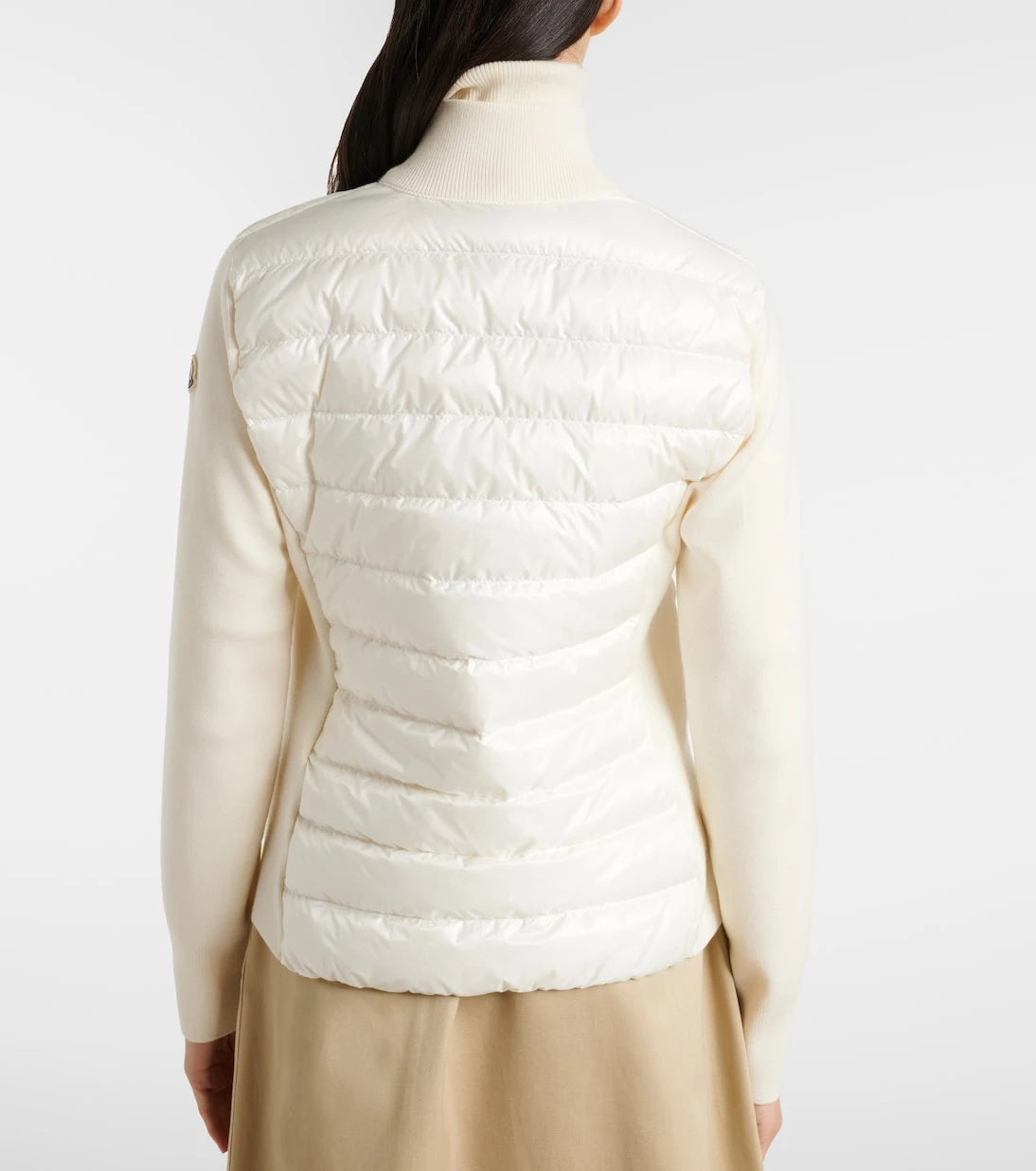 Moncler - Down-paneled virgin wool cardigan