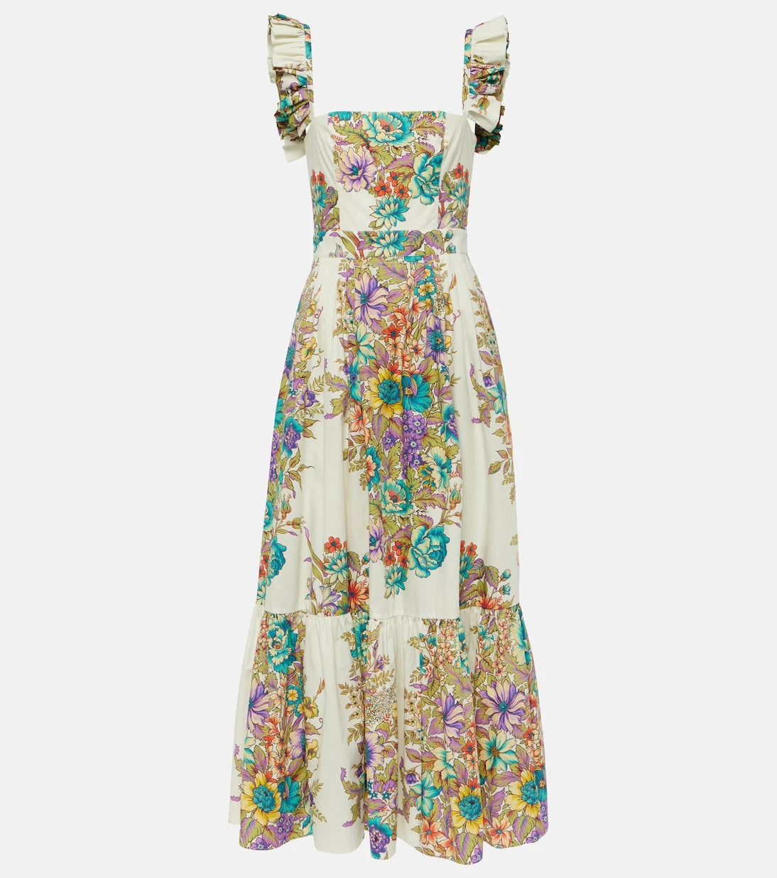 Etro - فستان ماكسي قطني بنقشة زهور