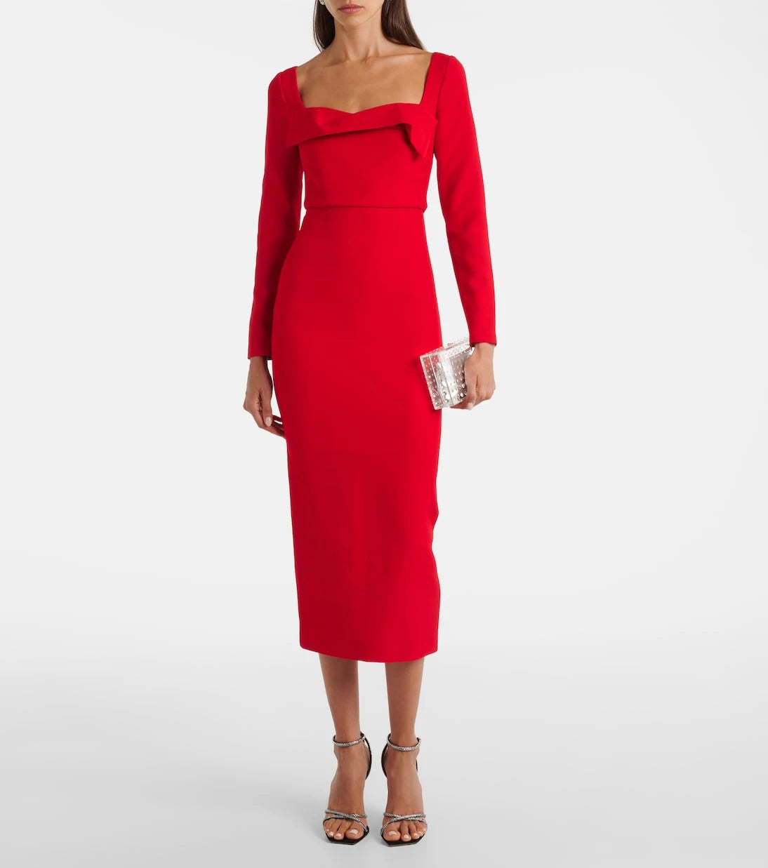 Roland Mouret - Draped crêpe midi dress