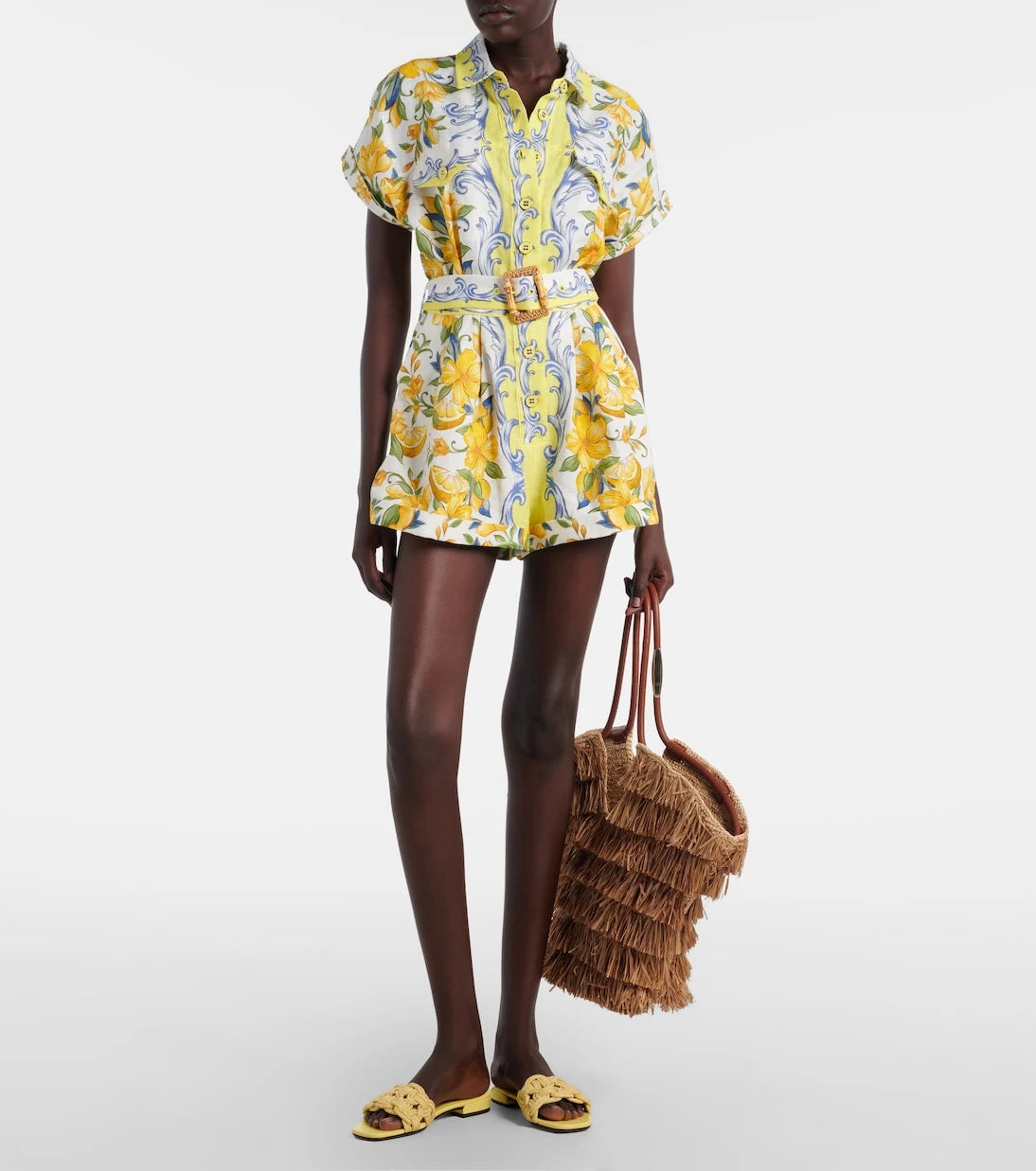 Farm Rio - Printed linen romper