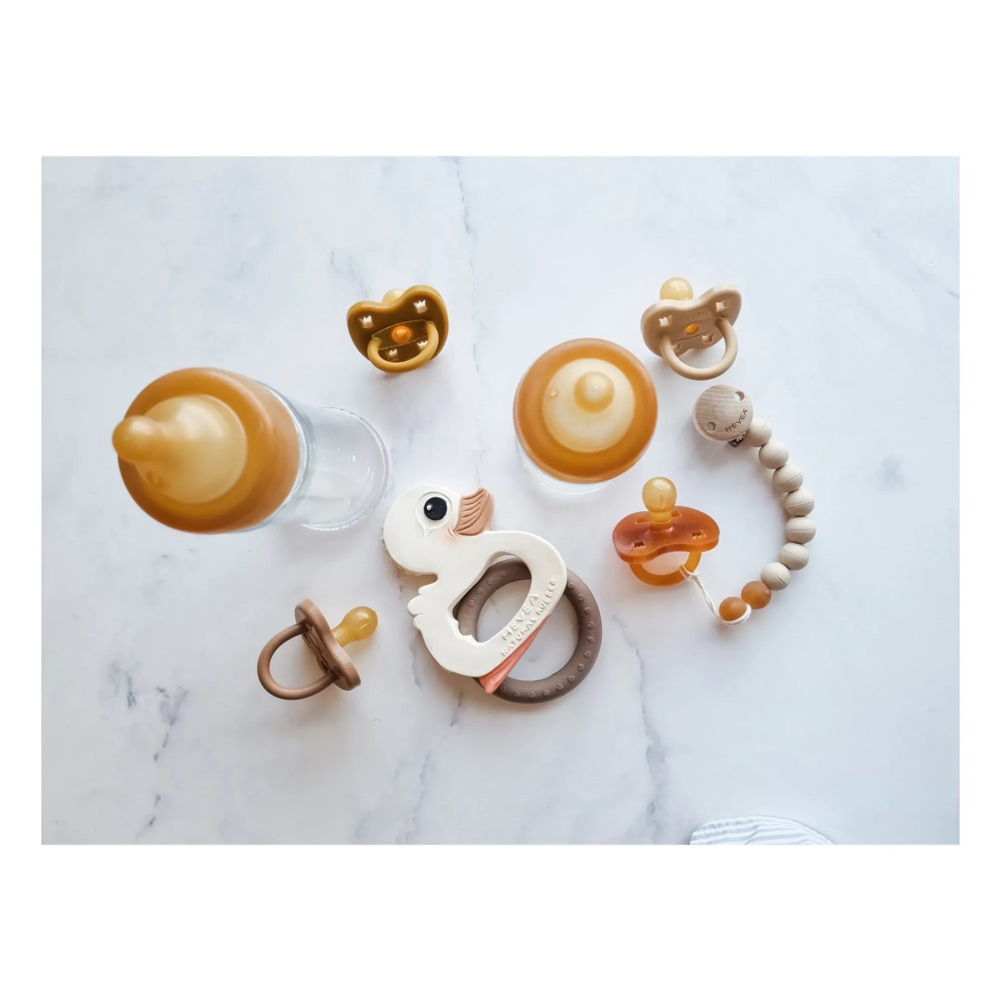 Hevea - Natural Rubber and Rubberwood Dummy Clip  | Beige