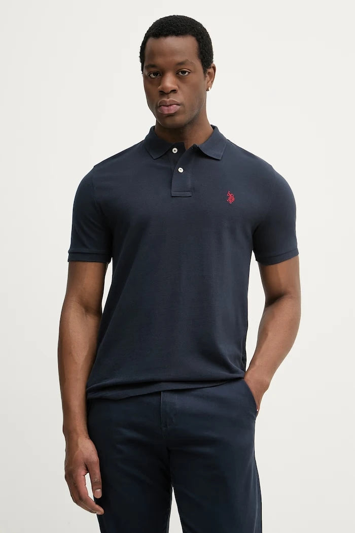 U.S. Polo Assn. Erkek Pamuklu Polo Tişört DHM PIQUE